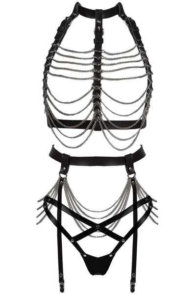 Fascinate Supreme Leather Harness Set VoyeurX