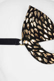 Gold Foil Molded Leather Cat Mask Fräulein Kink