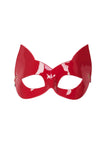 Red Hot Molded Leather Cat Mask Fräulein Kink