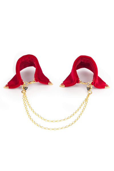Rouge Velvet Cuffs Fräulein Kink