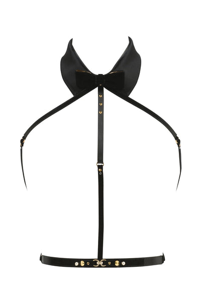 Noir Satin Lead Fräulein Kink