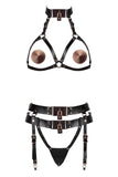 Lock Leather Lingerie Set VoyeurX