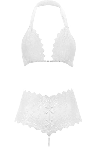 Geneva Ivory Lace Pearl Thong Set Bracli