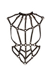 Goddess Leather Harness Bra VoyeurX