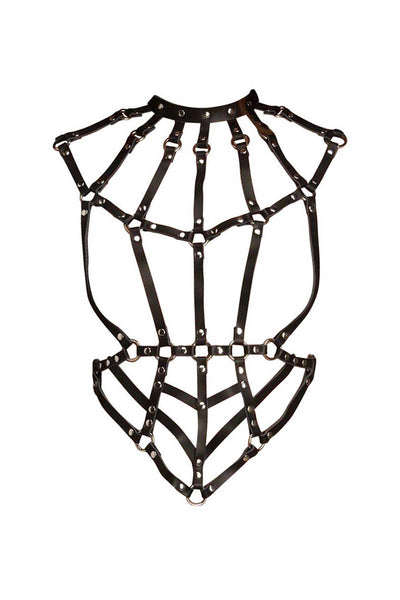 Goddess Leather Harness Bra VoyeurX
