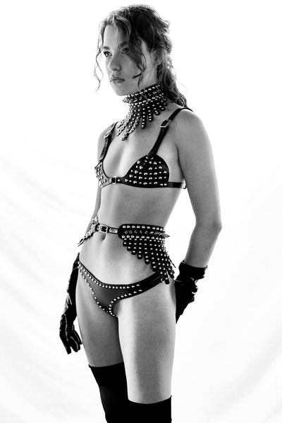 Hendrix Leather Bra & Panty Set H.O.S. Leather