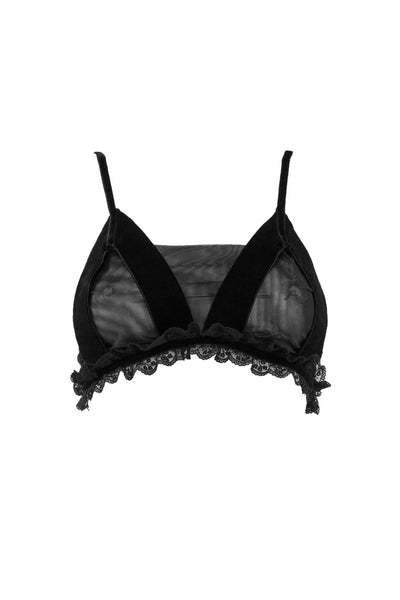 Claire Bandeau Velvet Bra Hot Couture