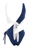 Edera Blue & White Swimsuit Hot Couture