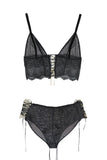 Katrina Sheer Longline Lingerie Set Hot Couture
