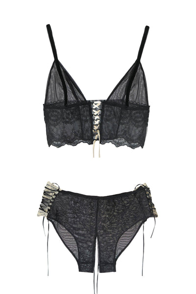 Katrina Sheer Longline Lingerie Set Hot Couture