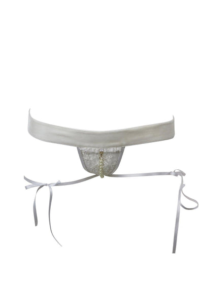 Danika Split & Tied Pearl Thong Hot Couture