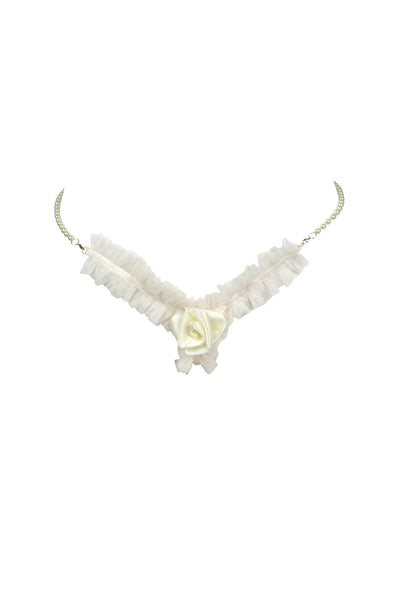 Pure Silk Tulle Pearl Thong Hot Couture