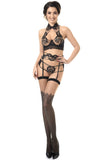 Ambre Crotchless Panty Garter Belt Set Impudique