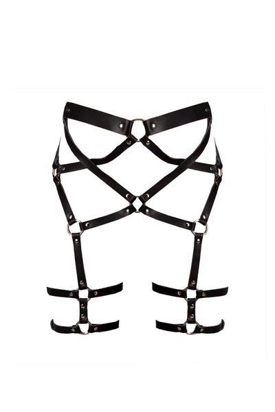 Infinity Leather Suspender Belt VoyeurX