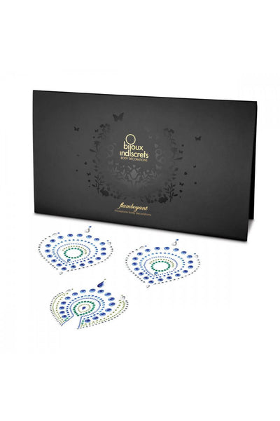 Flamboyant Jewel Tattoo Stickers • Green Blue Bijoux Indiscrets