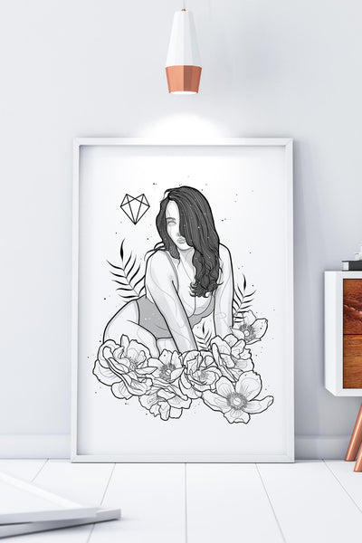 Darkest Vixen Framed Art • Miss Vix Wolfmumma