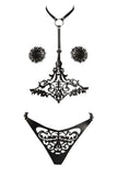 Lilly Lasercut Leather Harness Set VoyeurX