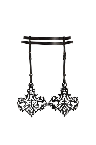 Lilly Leather Suspender Belt VoyeurX