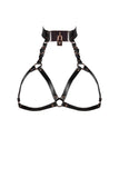 Lock Leather Harness Bra VoyeurX