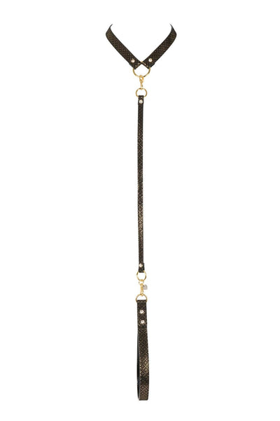 Lush Black & Gold Leash Fräulein Kink