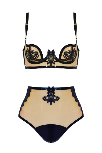 Maia Latex Lingerie Set Elissa Poppy