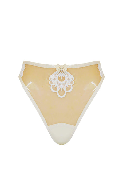 Maia White Latex Thong Elissa Poppy