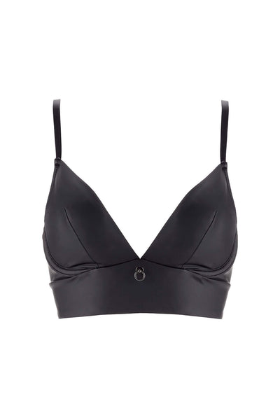 Chambre Noire Vegan Leather Longline Bralette Maison Close
