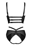Mia Longline Leather Lingerie Set Something Wicked