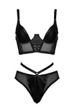 Mia Longline Leather Lingerie Set Something Wicked