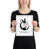 Bitcoin Art in Frame • Margo x Down the Rabbit Hole Wolfmumma
