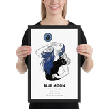Bitcoin Art in Frame • Lexy x Blue Moon Wolfmumma