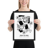Bitcoin Art in Frame • Alli Julie x Peer to Peer Wolfmumma