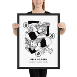 Bitcoin Art in Frame • Alli Julie x Peer to Peer Wolfmumma