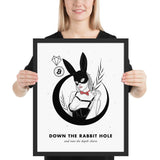 Bitcoin Art in Frame • Margo x Down the Rabbit Hole Wolfmumma