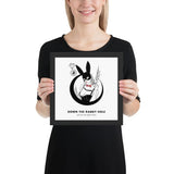Bitcoin Art in Frame • Margo x Down the Rabbit Hole Wolfmumma