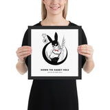 Bitcoin Art in Frame • Margo x Down the Rabbit Hole Wolfmumma