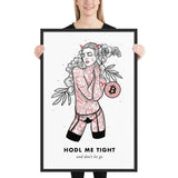 Bitcoin Art in Frame • Brooke x Hodl Me Tight Wolfmumma