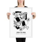 Bitcoin Art in Frame • Alli Julie x Peer to Peer Wolfmumma