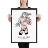 Bitcoin Art in Frame • Brooke x Hodl Me Tight Wolfmumma