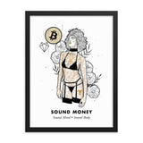 Bitcoin Art in Frame • Emily x Sound Money Wolfmumma