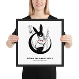 Bitcoin Art in Frame • Margo x Down the Rabbit Hole Wolfmumma