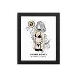 Bitcoin Art in Frame • Emily x Sound Money Wolfmumma