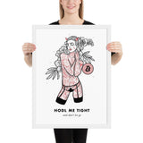 Bitcoin Art in Frame • Brooke x Hodl Me Tight Wolfmumma