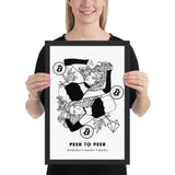Bitcoin Art in Frame • Alli Julie x Peer to Peer Wolfmumma