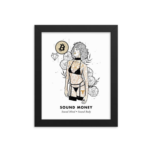 Bitcoin Art in Frame • Emily x Sound Money Wolfmumma