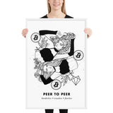 Bitcoin Art in Frame • Alli Julie x Peer to Peer Wolfmumma