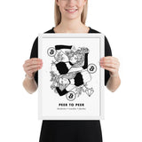 Bitcoin Art in Frame • Alli Julie x Peer to Peer Wolfmumma