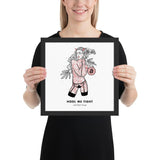 Bitcoin Art in Frame • Brooke x Hodl Me Tight Wolfmumma