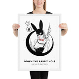 Bitcoin Art in Frame • Margo x Down the Rabbit Hole Wolfmumma