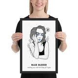 Bitcoin Art in Frame • Evie x Blue Blood Wolfmumma
